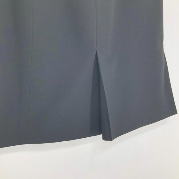 Max Mara Black Wool Knee Length Skirt back slit  size 12 - Picture 10 of 15